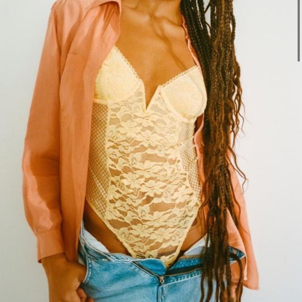 Urban Outfitters Sabrina Lace Bodysuit